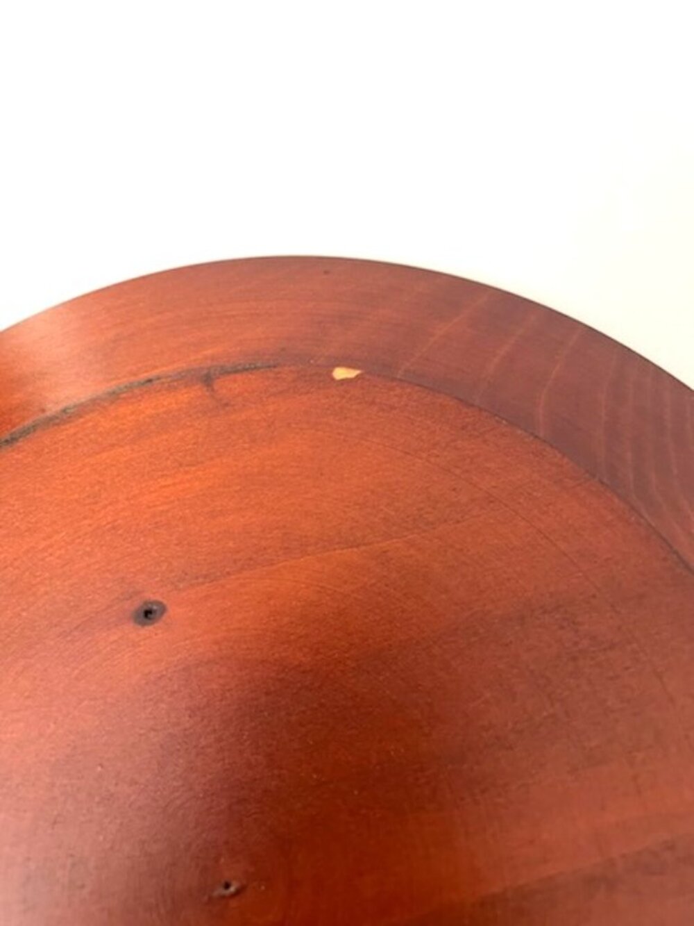 Vintage Hand Carved Wooden Plate Hearts Folk Art Boho Artsy Neutral - Picture 3 of 4